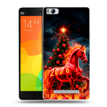 Пластиковый чехол на Xiaomi Mi4i с принтом Новый год Пластиковый чехол на Xiaomi Mi4i с принтом Новый год