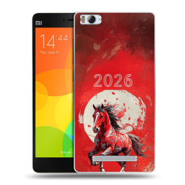 Пластиковый чехол на Xiaomi Mi4i с принтом Новый год Пластиковый чехол на Xiaomi Mi4i с принтом Новый год