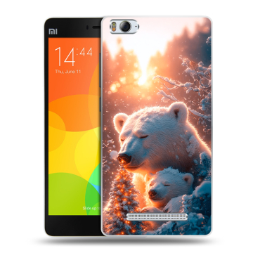 Пластиковый чехол на Xiaomi Mi4i с принтом Новый год