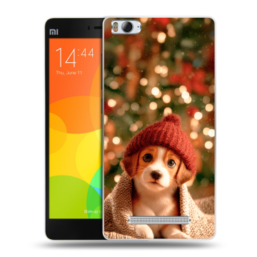 Пластиковый чехол на Xiaomi Mi4i с принтом Новый год