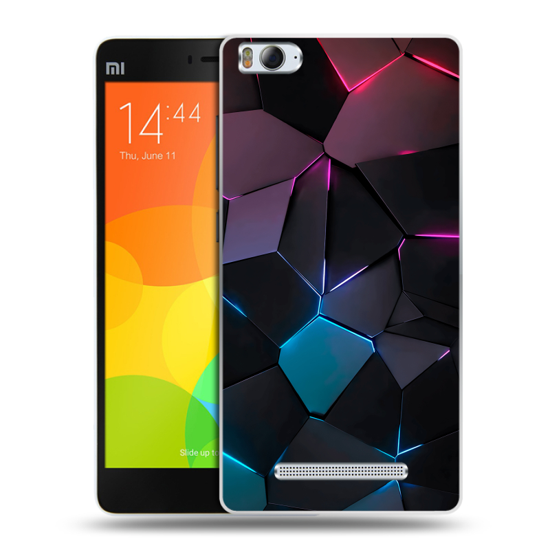 Пластиковый чехол на Xiaomi Mi4i с принтом Геометрия неона Пластиковый чехол на Xiaomi Mi4i с принтом Геометрия неона