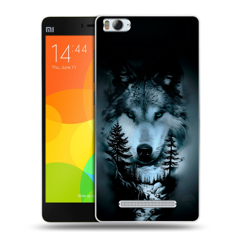 Пластиковый чехол на Xiaomi Mi4i с принтом Лесной волк Пластиковый чехол на Xiaomi Mi4i с принтом Лесной волк