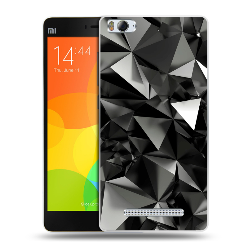 Пластиковый чехол на Xiaomi Mi4i с принтом Черные кристаллы Пластиковый чехол на Xiaomi Mi4i с принтом Черные кристаллы