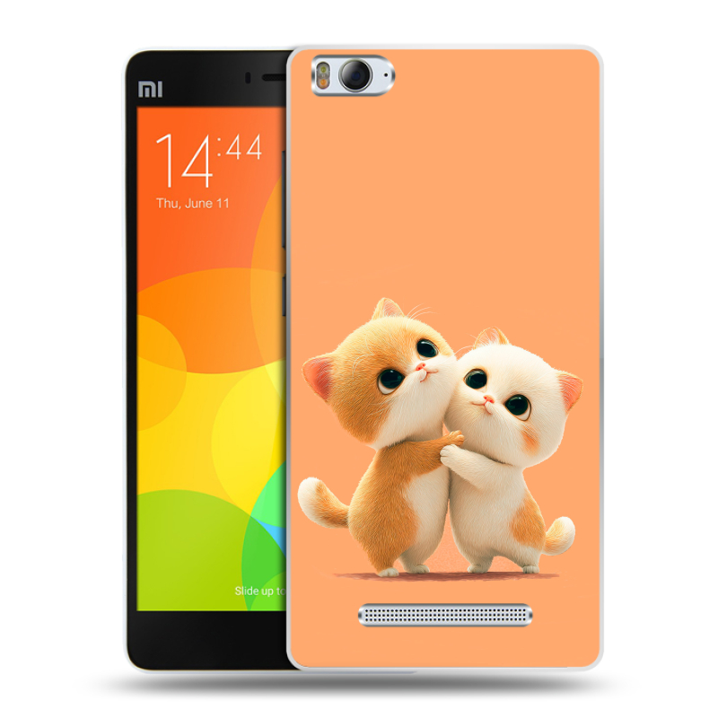 Пластиковый чехол на Xiaomi Mi4i с принтом Милые котики Пластиковый чехол на Xiaomi Mi4i с принтом Милые котики