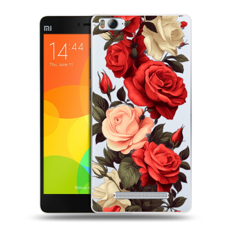 Пластиковый чехол на Xiaomi Mi4i с принтом Розы Пластиковый чехол на Xiaomi Mi4i с принтом Розы