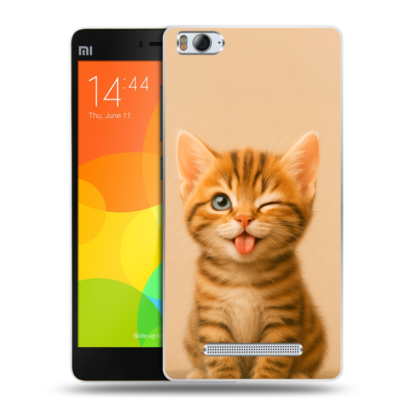Пластиковый чехол на Xiaomi Mi4i с принтом котенок Пластиковый чехол на Xiaomi Mi4i с принтом котенок