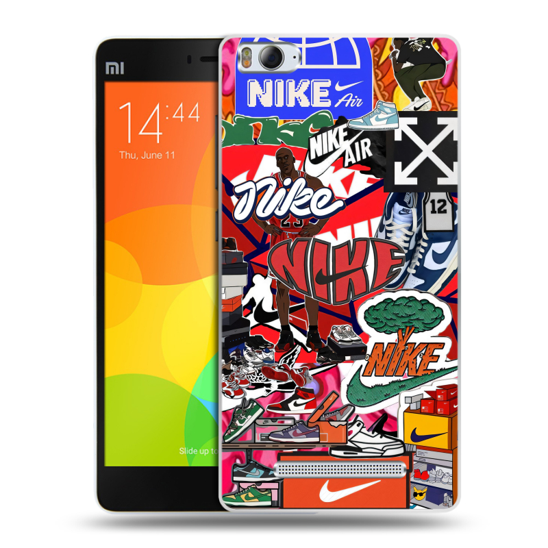 Пластиковый чехол на Xiaomi Mi4i с принтом Найк Nike яркий Пластиковый чехол на Xiaomi Mi4i с принтом Найк Nike яркий