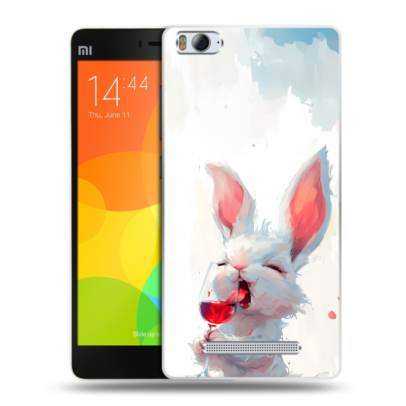 Пластиковый чехол на Xiaomi Mi4i с принтом кролик зайчик Пластиковый чехол на Xiaomi Mi4i с принтом кролик зайчик
