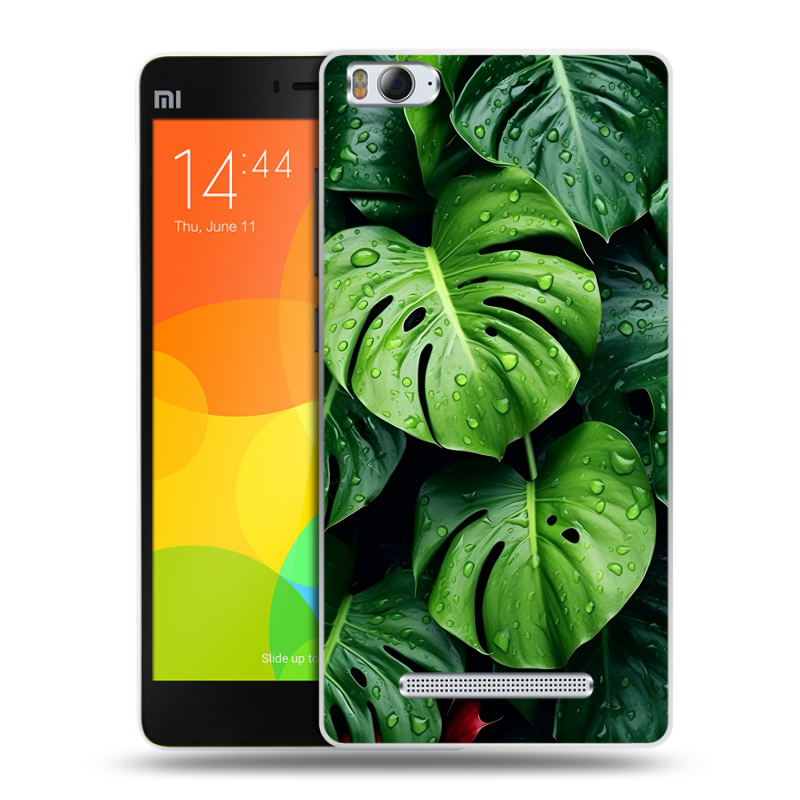 Пластиковый чехол на Xiaomi Mi4i с принтом Листья Пластиковый чехол на Xiaomi Mi4i с принтом Листья