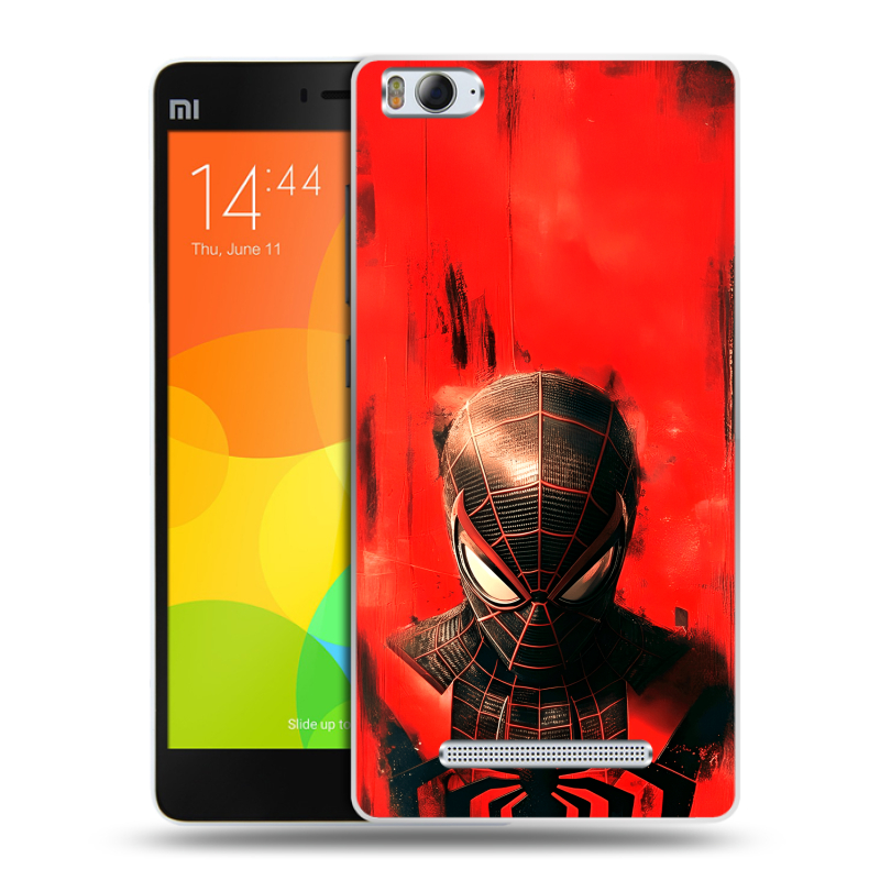 Пластиковый чехол на Xiaomi Mi4i с принтом человек паук spiderman Пластиковый чехол на Xiaomi Mi4i с принтом человек паук spiderman