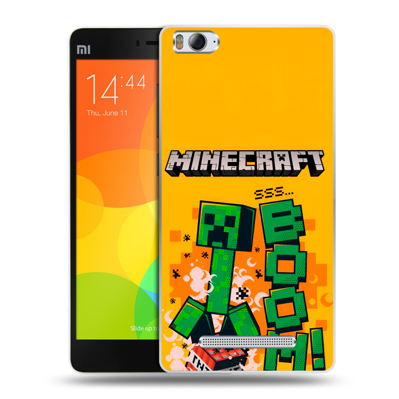 Пластиковый чехол на Xiaomi Mi4i с принтом Майнкрафт Minecraft Пластиковый чехол на Xiaomi Mi4i с принтом Майнкрафт Minecraft