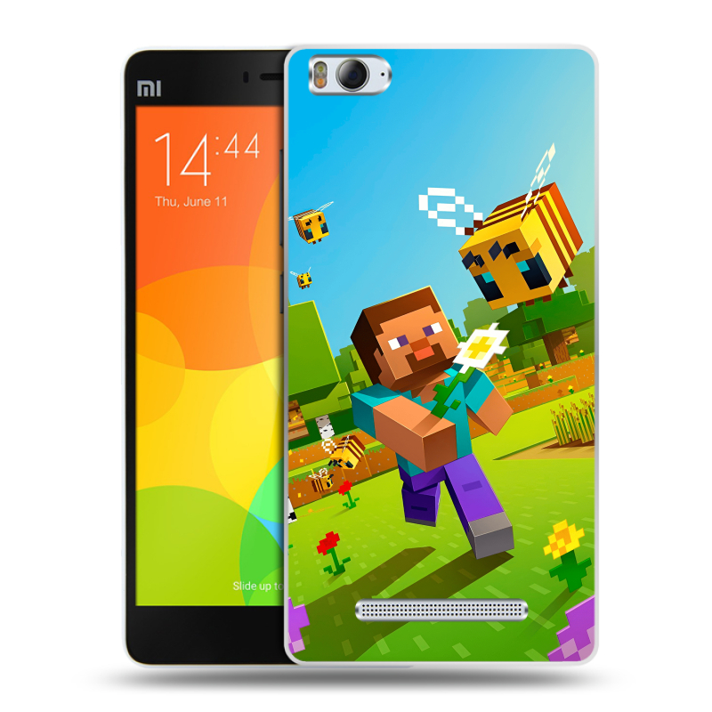 Пластиковый чехол на Xiaomi Mi4i с принтом Майнкрафт Minecraft Пластиковый чехол на Xiaomi Mi4i с принтом Майнкрафт Minecraft