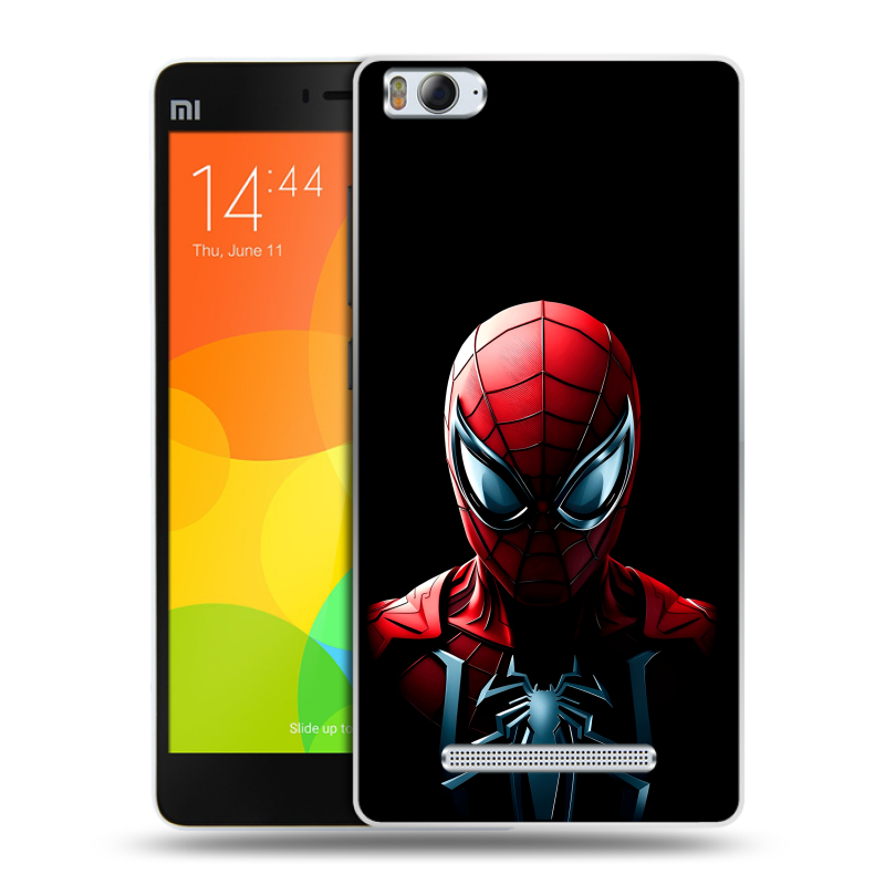 Пластиковый чехол на Xiaomi Mi4i с принтом Spiderman Человек паук Пластиковый чехол на Xiaomi Mi4i с принтом Spiderman Человек паук