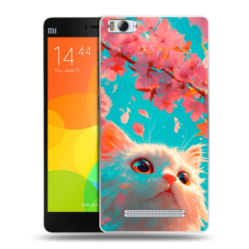 Пластиковый чехол на Xiaomi Mi4i с принтом Красивый кот Пластиковый чехол на Xiaomi Mi4i с принтом Красивый кот