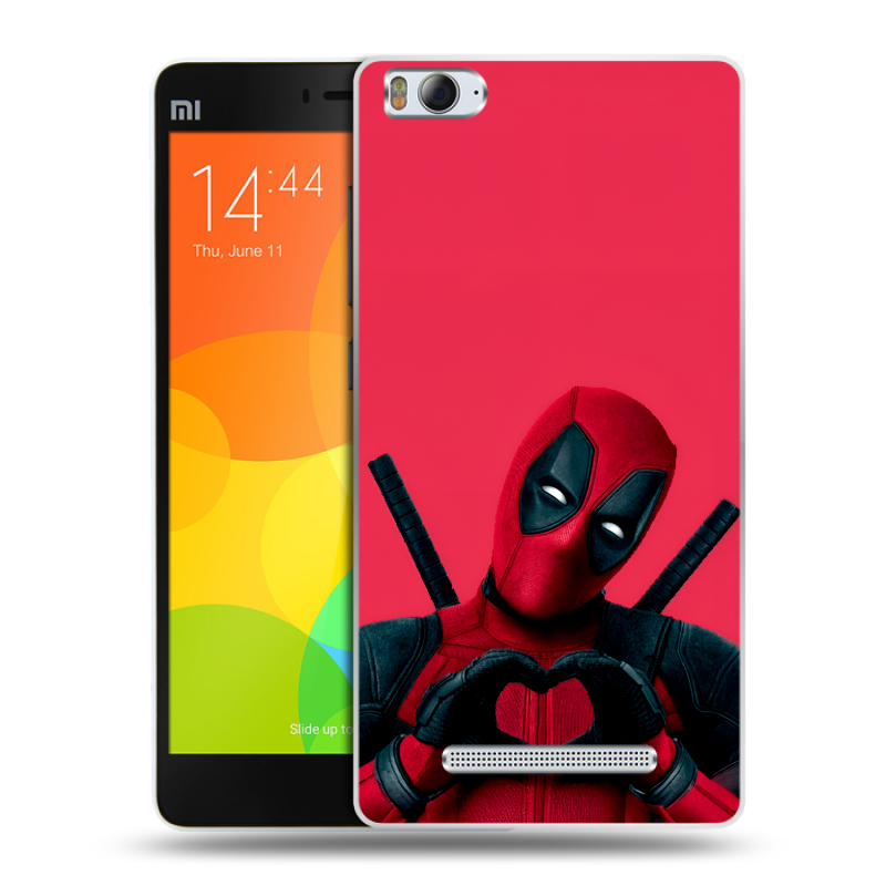 Пластиковый чехол на Xiaomi Mi4i с принтом Дедпул Deadpool Пластиковый чехол на Xiaomi Mi4i с принтом Дедпул Deadpool