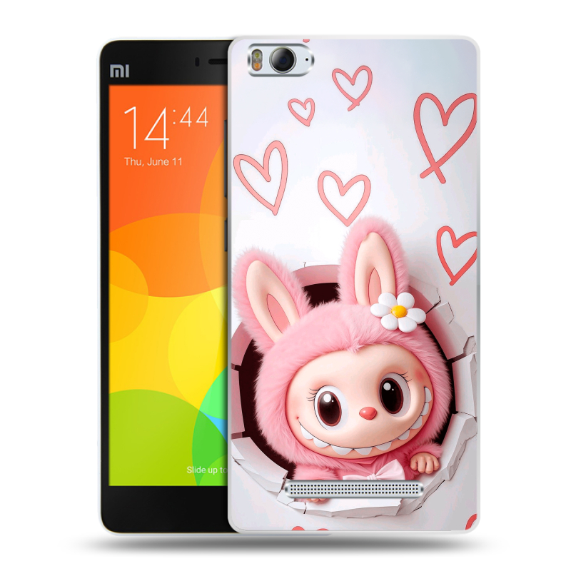 Пластиковый чехол на Xiaomi Mi4i с принтом Labubu Лабубу Пластиковый чехол на Xiaomi Mi4i с принтом Labubu Лабубу