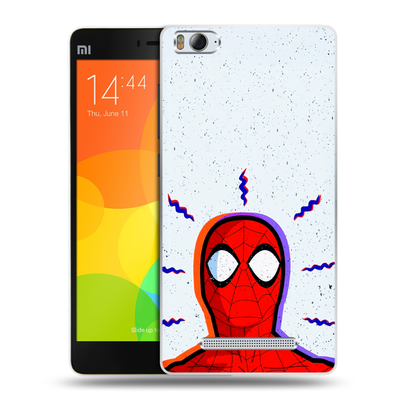 Пластиковый чехол на Xiaomi Mi4i с принтом Spiderman Человек паук Пластиковый чехол на Xiaomi Mi4i с принтом Spiderman Человек паук