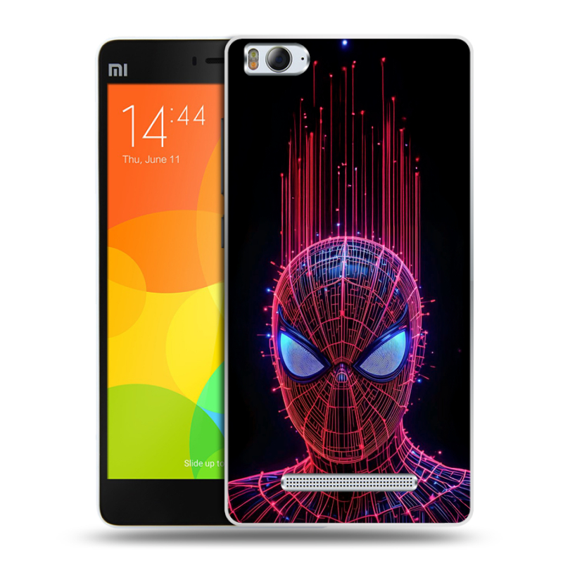 Пластиковый чехол на Xiaomi Mi4i с принтом Spiderman Человек паук Пластиковый чехол на Xiaomi Mi4i с принтом Spiderman Человек паук