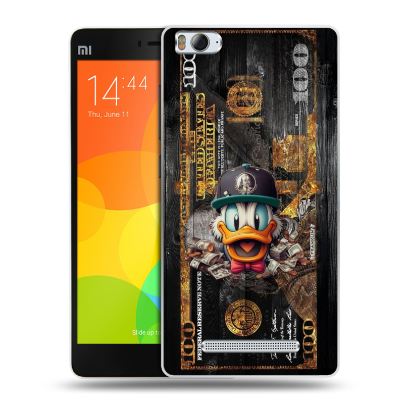 Пластиковый чехол на Xiaomi Mi4i с принтом Дональд Дак Доллар Пластиковый чехол на Xiaomi Mi4i с принтом Дональд Дак Доллар