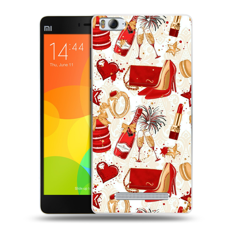 Пластиковый чехол на Xiaomi Mi4i с принтом Новый год Пластиковый чехол на Xiaomi Mi4i с принтом Новый год