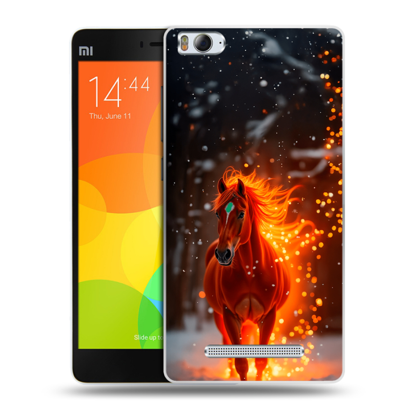 Пластиковый чехол на Xiaomi Mi4i с принтом Новый год Пластиковый чехол на Xiaomi Mi4i с принтом Новый год