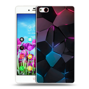 Силиконовый чехол на ZTE Nubia Z9 Max с принтом Геометрия неона Силиконовый чехол на ZTE Nubia Z9 Max с принтом Геометрия неона