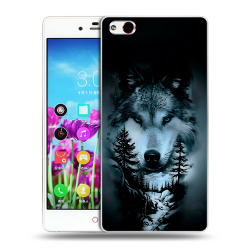 Силиконовый чехол на ZTE Nubia Z9 Max с принтом Лесной волк Силиконовый чехол на ZTE Nubia Z9 Max с принтом Лесной волк