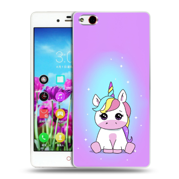 Силиконовый чехол на ZTE Nubia Z9 Max с принтом Единорог Силиконовый чехол на ZTE Nubia Z9 Max с принтом Единорог