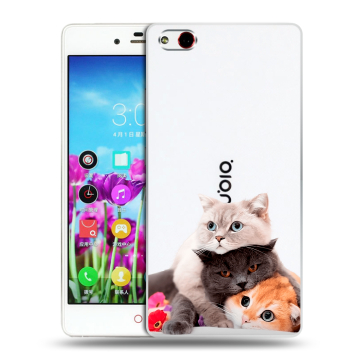 Силиконовый чехол на ZTE Nubia Z9 Max с принтом Кошки Силиконовый чехол на ZTE Nubia Z9 Max с принтом Кошки