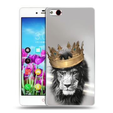 Силиконовый чехол на ZTE Nubia Z9 Max с принтом Лев с короной Силиконовый чехол на ZTE Nubia Z9 Max с принтом Лев с короной