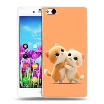Силиконовый чехол на ZTE Nubia Z9 Max с принтом Милые котики Силиконовый чехол на ZTE Nubia Z9 Max с принтом Милые котики
