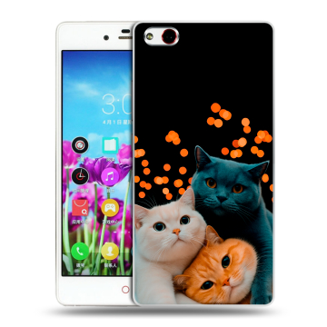 Силиконовый чехол на ZTE Nubia Z9 Max с принтом Кошки Силиконовый чехол на ZTE Nubia Z9 Max с принтом Кошки