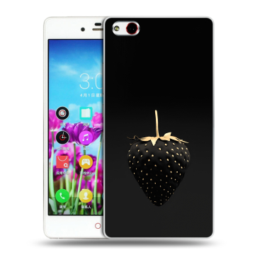Силиконовый чехол на ZTE Nubia Z9 Max с принтом Черная клубника Силиконовый чехол на ZTE Nubia Z9 Max с принтом Черная клубника