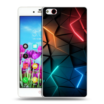 Силиконовый чехол на ZTE Nubia Z9 Max с принтом Абстракция неон Силиконовый чехол на ZTE Nubia Z9 Max с принтом Абстракция неон