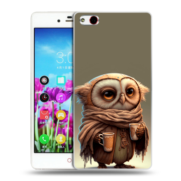 Силиконовый чехол на ZTE Nubia Z9 Max с принтом Сова Силиконовый чехол на ZTE Nubia Z9 Max с принтом Сова