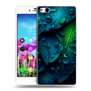 Силиконовый чехол на ZTE Nubia Z9 Max с принтом Листья Силиконовый чехол на ZTE Nubia Z9 Max с принтом Листья