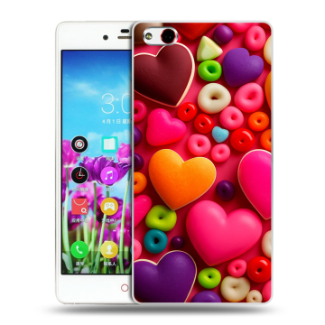 Силиконовый чехол на ZTE Nubia Z9 Max с принтом Сердечки Силиконовый чехол на ZTE Nubia Z9 Max с принтом Сердечки