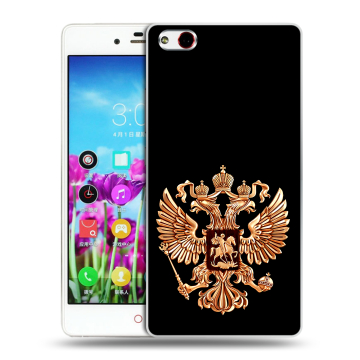 Силиконовый чехол на ZTE Nubia Z9 Max с принтом Герб России золотой Силиконовый чехол на ZTE Nubia Z9 Max с принтом Герб России золотой
