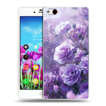Силиконовый чехол на ZTE Nubia Z9 Max с принтом Розы цветы Силиконовый чехол на ZTE Nubia Z9 Max с принтом Розы цветы