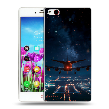 Силиконовый чехол на ZTE Nubia Z9 Max с принтом самолет