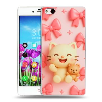 Силиконовый чехол на ZTE Nubia Z9 Max с принтом для девочек