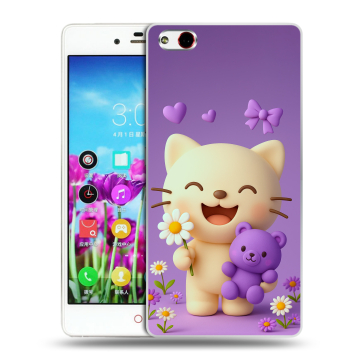 Силиконовый чехол на ZTE Nubia Z9 Max с принтом для девочек