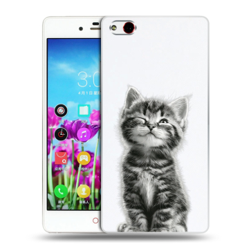 Силиконовый чехол на ZTE Nubia Z9 Max с принтом Котенок