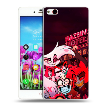 Силиконовый чехол на ZTE Nubia Z9 Max с принтом Hazbin Hotel Отель Хазбин