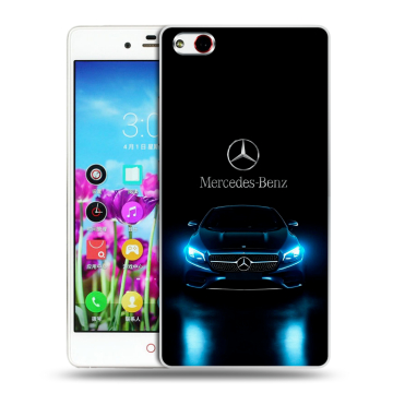 Силиконовый чехол на ZTE Nubia Z9 Max с принтом Mercedes Мерседес