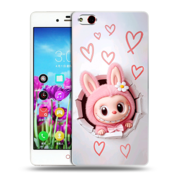 Силиконовый чехол на ZTE Nubia Z9 Max с принтом Labubu Лабубу