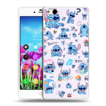 Силиконовый чехол на ZTE Nubia Z9 Max с принтом Лило и Стич