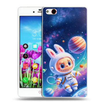Силиконовый чехол на ZTE Nubia Z9 Max с принтом Labubu Лабубу