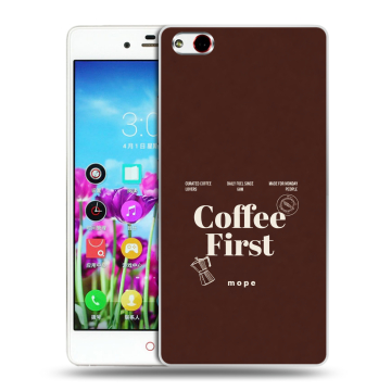 Силиконовый чехол на ZTE Nubia Z9 Max с принтом женский