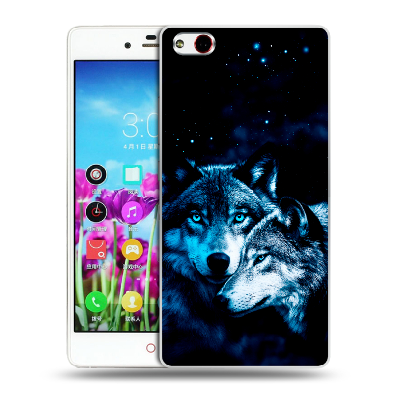 Силиконовый чехол на ZTE Nubia Z9 Max с принтом Волки Силиконовый чехол на ZTE Nubia Z9 Max с принтом Волки